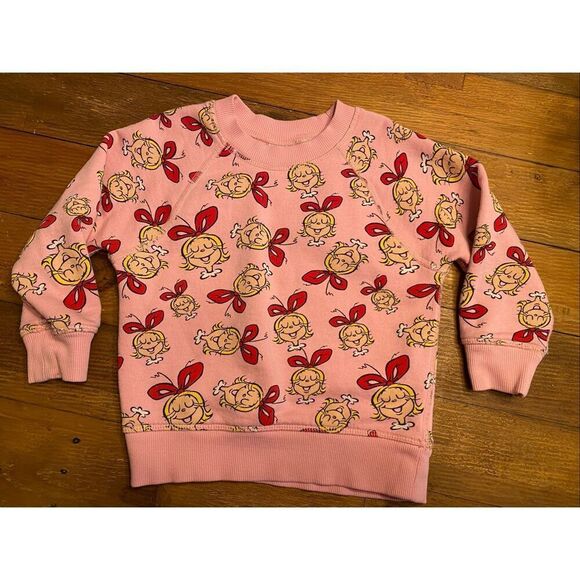 Hanna Andersson Other - Hanna Andersson 3T Dr. Seuss Cindy Lou Grinch Christmas sweater toddler pink